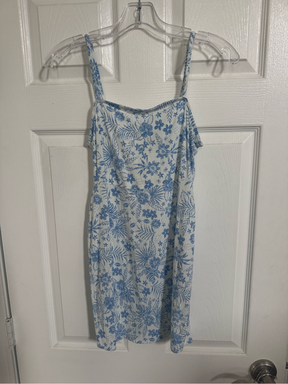 wild fable White Dress with Light Blue Print